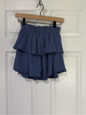 aerie Light Blue Smocked Waist Skirt
